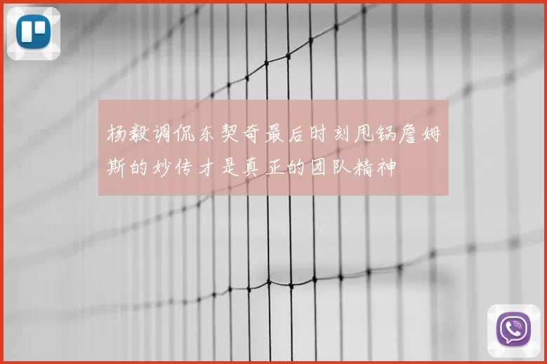 杨毅调侃东契奇最后时刻甩锅詹姆斯的妙传才是真正的团队精神