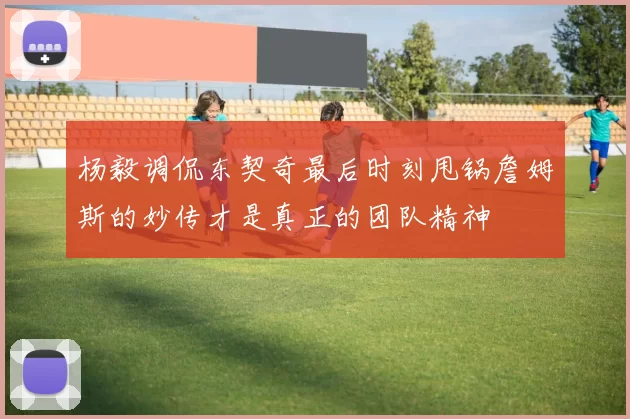 杨毅调侃东契奇最后时刻甩锅詹姆斯的妙传才是真正的团队精神