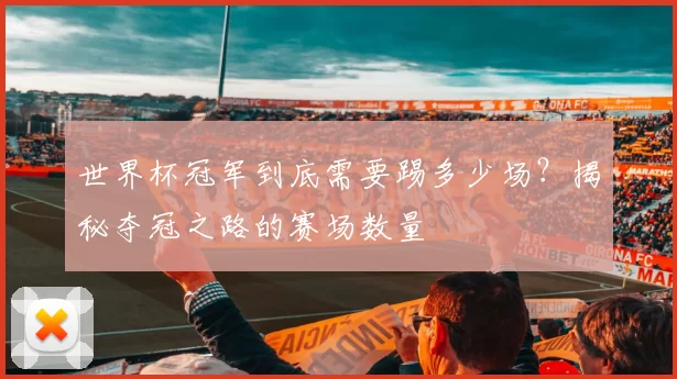 世界杯冠军到底需要踢多少场?揭秘夺冠之路的赛场数量